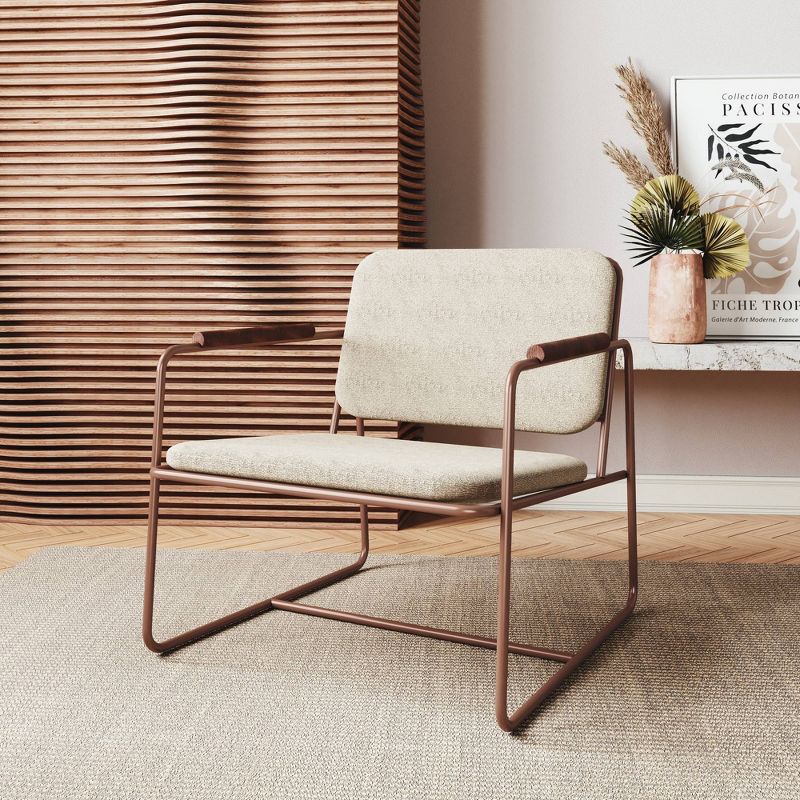 2.0 Whythe Low Accent Chair Natural Linen/Corten - Manhattan Comfort, 3 of 8