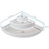 5 Star Super Deals 2PC - Non Slip 3 Tier Step Corner Spice Rack Shelf Organizer - White - For Kitchen, Refrigerator, Pantry, Cabinet, Cupboards - 4 of 4