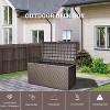80 gallon professional lockable resin deck box, waterproof outdoor storage box for terrace furniture and garden tools, Brown, Blow molded - 3 of 4