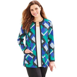 Catherines Ponte Jewel Neck Blazer - 1 of 4