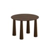 Lirago 30"H Round Wood Dining Table with 4 Legs 45*45 Walnut - 4 of 4