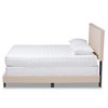 Baxton Studio Ramon Modern and Contemporary Beige Linen Fabric Upholstered Full Size Panel Bed with Nailhead Trim - 3 of 4