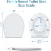 Round Toilet Seat with Built-in Toddler Seat, Potty Training Family Seat for Adults & Kids, Quick Release, Soft Close, Non-Slip, White - 2 of 4