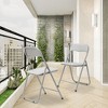 4 Pcs Folding Chairs, Lightweight Foldable Chair with Soft Padded Seat and Erogonomic High Back, Portable Metal Frame Stackable Chair with Non-slip - 4 of 4