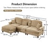 L-Shaped Sectional Sofa with Flared Arms, Skirt & Ottoman - 2 of 4