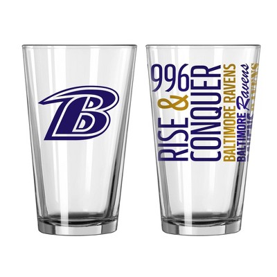  NFL Baltimore Ravens Pint Glass Gift Set - 2pk 