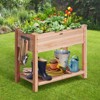 VEVOR Raised Garden Bed, 34 x 18 x 30 in Wooden Planter Box with Legs, for Growing Flowers/Vegetables/Herbs in Backyard/Garden/Patio, Burlywood - 2 of 4