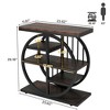 Resenkos Sofa Side End Table, End Table, Couch Table,5-tier End Table, Side Table Accent Table With 5 Shelves,Brown & Black - 4 of 4