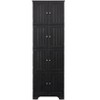 Racxily 72.4" Tall Storage Cabinet, 8 Doors with 4 Shelves for Living Room & Office, Freestanding Bookshelf . - 2 of 4