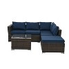 Sapphtopaz Patio Furniture Set Wicker Woven Outdoor Conversation Chairs with Cushions and Square Coffee Table for Outdoor, Terrace - 4 of 4