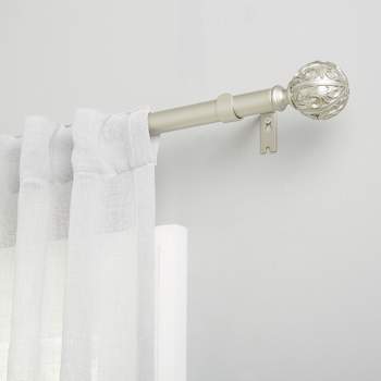 Exclusive Home Vulcan 1" Curtain Rod and Finial Set