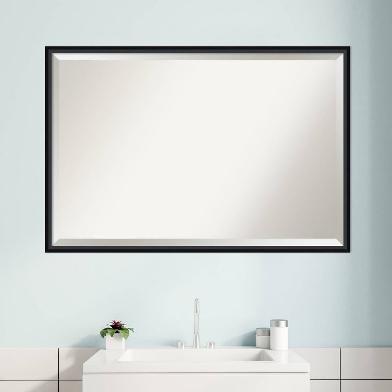 37&#34; x 25&#34; Lucie Framed Bathroom Vanity Wall Mirror Black - Amanti Art, 5 of 8