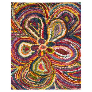 Multi-Colored Abstract Loomed Area Rug - (8