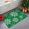 Nasitip Christmas Snowflakes Print Soft Area Rug Non-Slip Washable for Living Room Bedroom Holiday Decor - 3 of 4