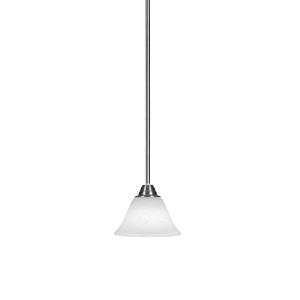 Toltec Lighting Paramount 1 - Light Pendant in  Brushed Nickel with 7" White Muslin Shade - 1 of 1