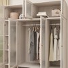 FUFU&GAGA Modern Simple Wardrobe Frosted Glass Door Combination Clothes Storage Cabinet White - 4 of 4