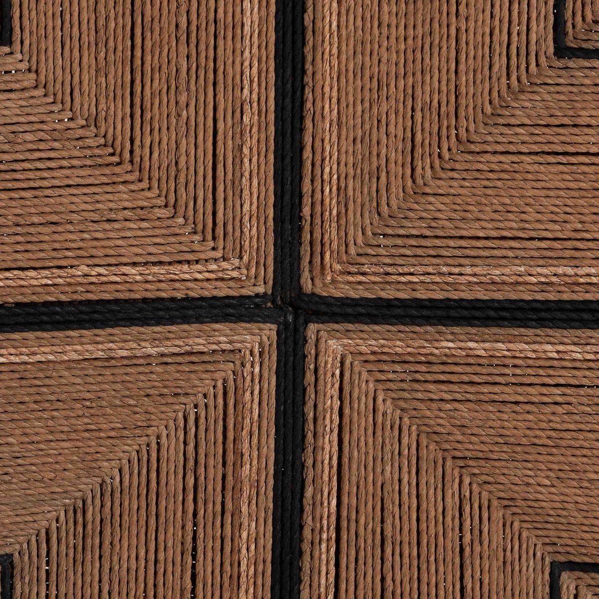 bali & pari Prita Paper Loom and Mahogany Wood Dining Chair Brown/Black - thumbnail 9