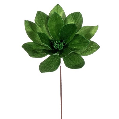 Vickerman 22" Velvet Sheen Glitter Trim Poinsettia
