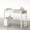 CSBDHome Twin Loft Bed With Built-In-Desk & Cabinet - 4 of 4
