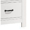 Airsurfer Compact White Nightstand Modern White Two-Drawer Nightstand Bedroom Furniture for Bedroom Organization - 4 of 4