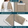 PAVILIA Wearable Blanket with Sleeves for Women Men Adults, Warm Soft Plush Snuggle Pocket Sleeved TV Throw - 3 of 4