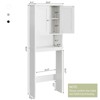 Celebalcony  Over The Toilet Storage Cabinet, Bathroom Shelf Organizer with Anti-Tip Device Small Freestanding Space Saver with Adjustable Shelf - 4 of 4