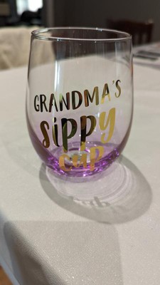 Pearhead Grandma's Sippy Cup Wine Glass 16 Oz : Target