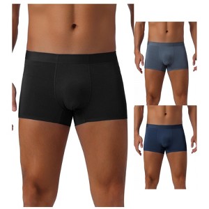 INSPIRE CHIC Men's 3 Pack Elastic Waist Solid Color Basic Boxer Briefs - 1 of 4