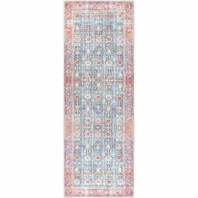 Hauteloom Rust Catadupa Distressed Washable Area Rug