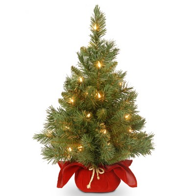 2ft National Christmas Tree Company Majestic Fir Artificial Christmas Tree 35ct Clear