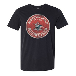 Adult Budweiser Vintage Circle Logo Deep Heather Tee Shirt - 1 of 2