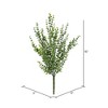 Vickerman 18" Artificial Mini Green Jade Leaf Bush UV Coated, Set of 3 - 2 of 4