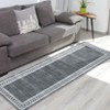 Washable Area Rugs Modern Geometric Floor Cover, Non-Slip Contemporary Bordered Accent Carpet, Stain-Resistant Low Pile Indoor Carpet - 2 of 4