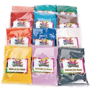 Color Splash!® Art Sand, 2-lb. bags, 12-Color Assortment (Pack of 12) - 1 of 3