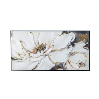 Blooming Floral Framed Hand Painted Wall Art - A&B Home