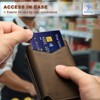Generic Men Wallet Leather Wallet Card Holders Money Clip for Men 10Cards-Magnetic Flip - 3 of 4