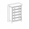 SKRAN 5 Drawers Dresser 5 Drawers Cabinet,Chest of Drawers Closet Organizers and Storage Clothes Storage Drawers Cabinet for Living Room - 3 of 4