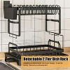 LunaLulinlk Dish Drying Rack, 2 Tier Large Dish Drying Rack for Kitchen Counter with Drainboard Stainless Steel Dish Drainer, Black - 2 of 4