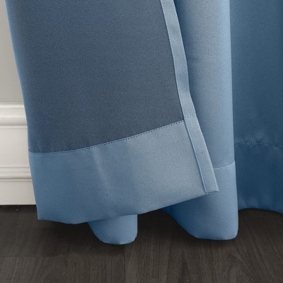 Sun Zero Vintage Blue 54" x 63" Room Darkening Curtain Panel