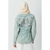 Women's Embroidered Peplum Cotton Jacket - mystree - 2 of 2