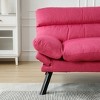 Airsurfer Modern Velvet Sleeper Sofa Bed, Wood Frame, 6 Solid Legs, 600 lbs Capacity, European Style with Tapered Legs - 3 of 4