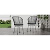 Akoasm Set of 2 Outdoor Dining Chairs with Iron Legs & Rattan Finish-Grey - 4 of 4