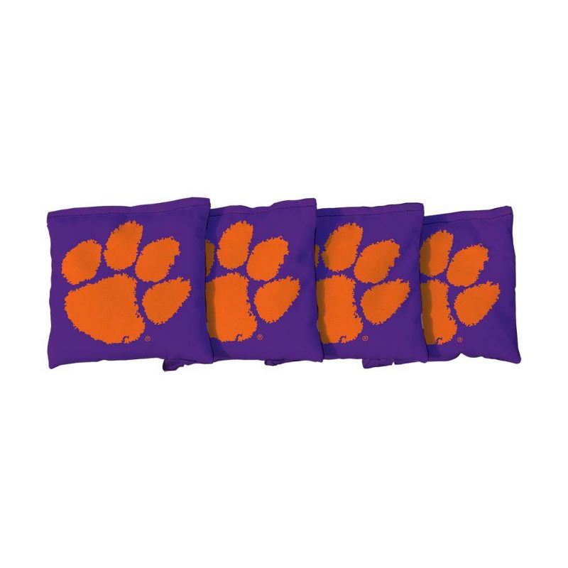 NCAA Clemson Tigers Corn-Filled Cornhole Bags Purple - 4pk, 1 of 2