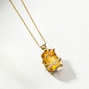 Ross-Simons 7.00 Carat Citrine and .11 ct. t.w. Diamond Pendant Necklace in 14kt Yellow Gold - 3 of 4