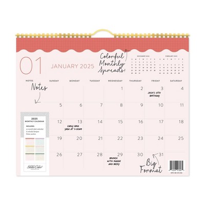 Studio Calico 2025 Wall Calendar 12"x15"