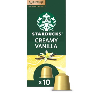 Starbucks by Nespresso Original Line Pods - Light Roast Coffee - Creamy Vanilla - 1 Box (10 Pods)