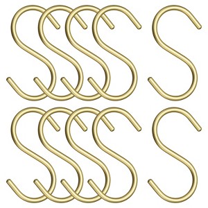 Unique Bargains Clothes Towels Shoe Scarf Bag Aluminum Alloy S-Shaped Hanger S Hooks - 1 of 4
