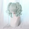 Unique Bargains Women's Curly Shoulder Length Ponytail Human Hair Wigs 14" with Wig Cap - 3 of 4