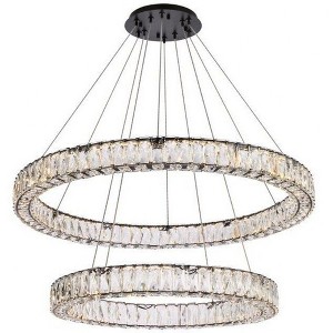 Elegant Lighting Monroe 2 - Light Chandelier in  Black - 1 of 4