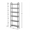NicBex 6 Tier Rolling Cart,Metal Kitchen Cart with Lockable Wheels and Baskets,6/10 Inch Narrow Storage Shelf for Kitchen,Bathroom,Laundry - 3 of 4